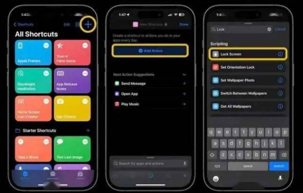 平川苹果14锁屏维修店分享iPhone14升级iOS16.4后如何创建锁屏快捷方式 